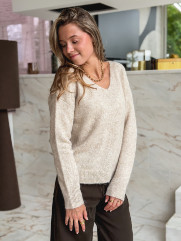 Pull Elyzane - Beige clair Pull Elyzane - Beige clair