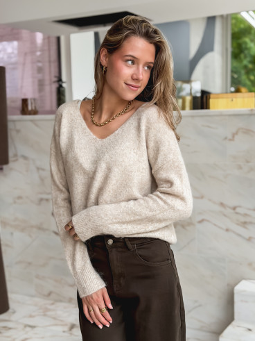Pull Elyzane - Beige clair Pull Elyzane - Beige clair