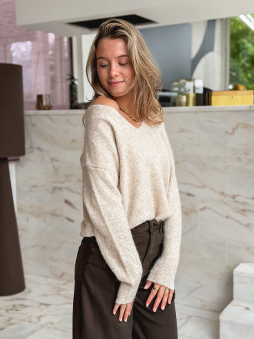 Pull Elyzane - Beige clair Pull Elyzane - Beige clair