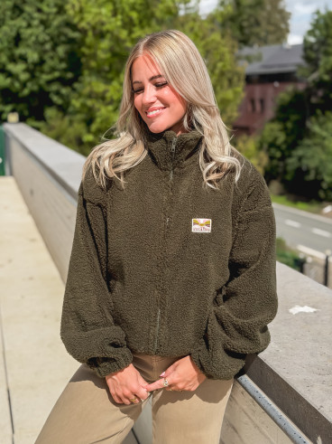 Gilet en teddy Mira - Kaki