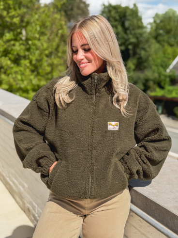 Gilet en teddy Mira - Kaki Gilet en teddy Mira - Kaki