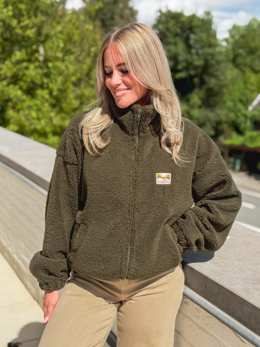 Gilet en teddy Mira - Kaki Gilet en teddy Mira - Kaki