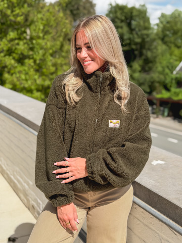 Gilet en teddy Mira - Kaki Gilet en teddy Mira - Kaki