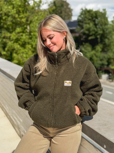Gilet en teddy Mira - Kaki Gilet en teddy Mira - Kaki