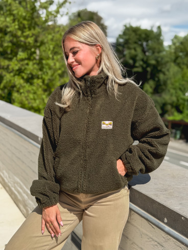 Gilet en teddy Mira - Kaki Gilet en teddy Mira - Kaki