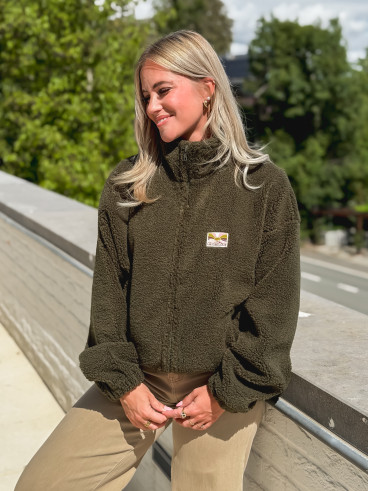 Gilet en teddy Mira - Kaki Gilet en teddy Mira - Kaki