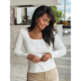 Pull Myriam - Blanc