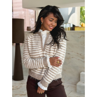 Pull ligné Venezia - Beige