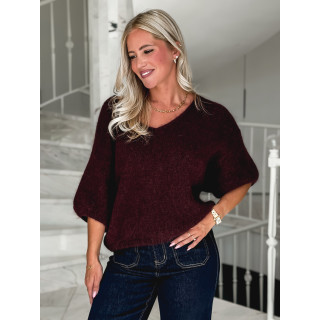 Pull Célia - cerise noire