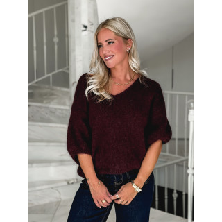 Pull Célia - cerise noir