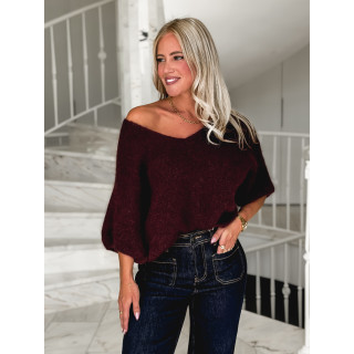Pull Célia - cerise noire