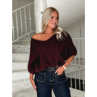 Pull Célia - cerise noir
