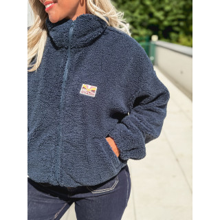 Gilet en teddy Mira - Bleu marine