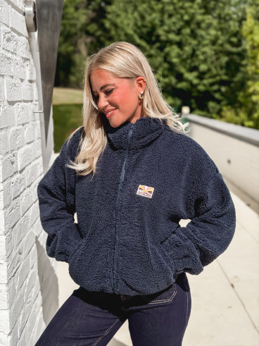Gilet en teddy Mira - Bleu marine Gilet en teddy Mira - Bleu marine