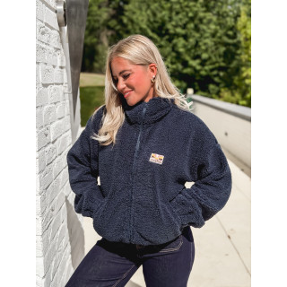 Gilet en teddy Mira - Bleu marine