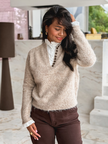 Pull Ginnie - Taupe Pull Ginnie - Taupe