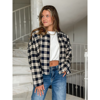 Veste à carreaux Mariette - Bleu
