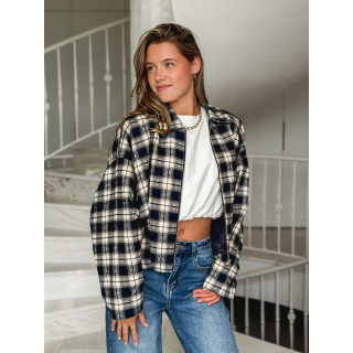 Veste à carreaux Mariette - Bleu