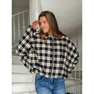 Veste à carreaux Mariette - Bleu