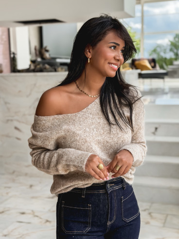 Pull Elyzane - Taupe Pull Elyzane - Taupe