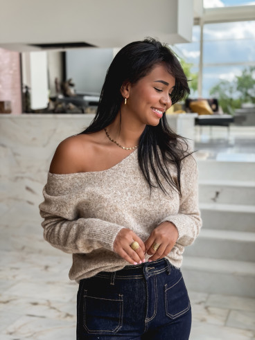 Pull Elyzane - Taupe Pull Elyzane - Taupe