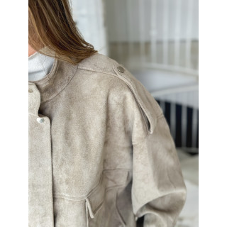 Veste en suédine Nora - Taupe