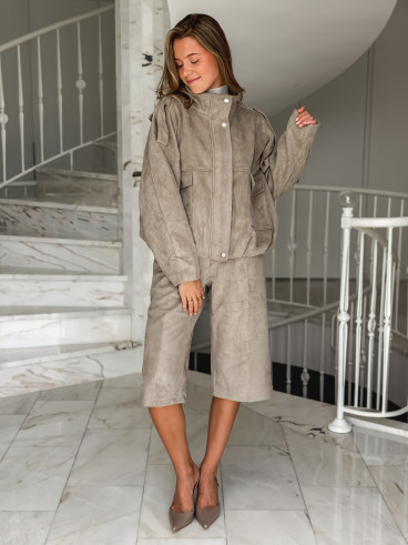 Veste en suédine Nora - Taupe Veste en suédine Nora - Taupe