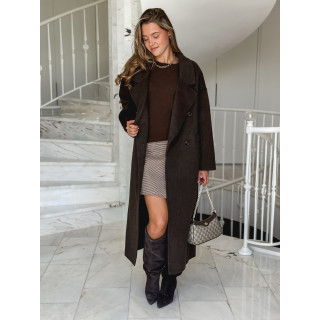 Manteau long Anne - Chocolat