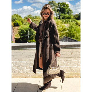Manteau long Anne - Chocolat