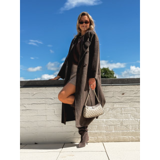 Manteau long Anne - Chocolat