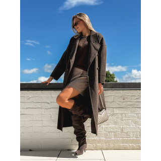 Manteau long Anne - Chocolat