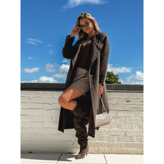Manteau long Anne - Chocolat