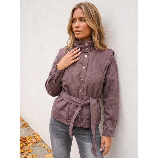 Veste en jeans Marzia - Prune