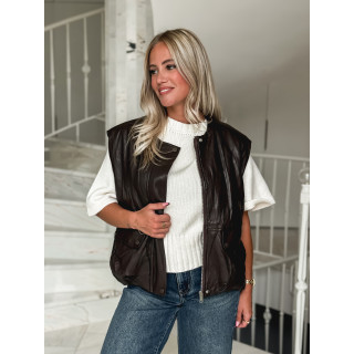 Veste sans manches Clio - Chocolat