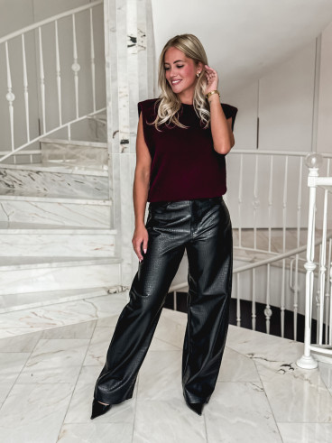 Pantalon à motifs Dorianna - Noir