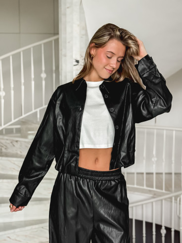 Chemise en simili Zendaya - Noir