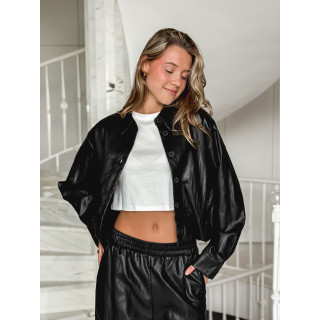 Chemise en simili Zendaya - Noir