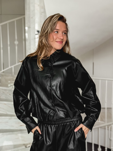 Chemise en simili Zendaya - Noir