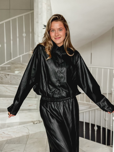 Chemise en simili Zendaya - Noir