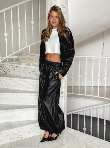 Pantalon en simili Zendaya - Noir