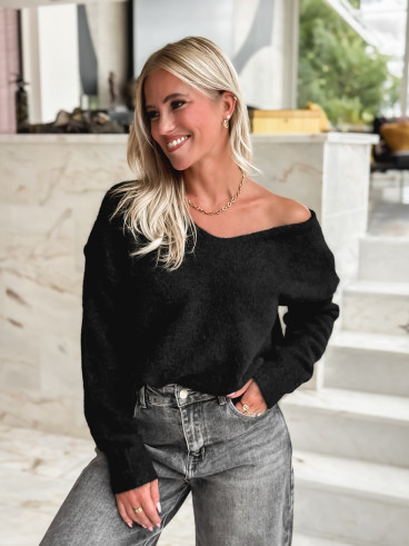 Pull Nélia - Noir Pull Nélia - Noir