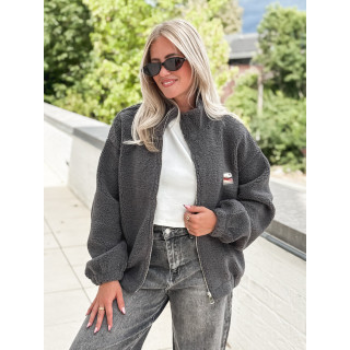 Gilet teddy Lalie - Gris anthracite