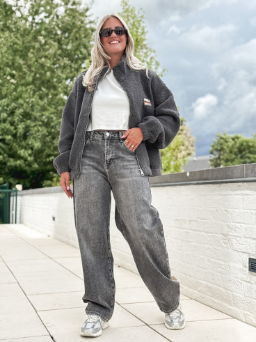 Gilet teddy Lalie - Gris anthracite Gilet teddy Lalie - Gris anthracite