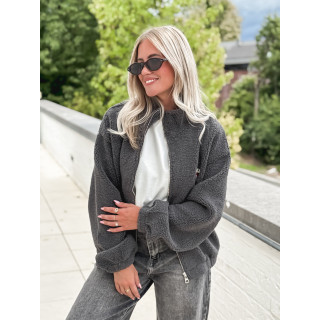 Gilet teddy Lalie - Gris anthracite