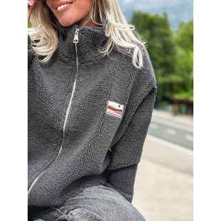 Gilet teddy Lalie - Gris anthracite