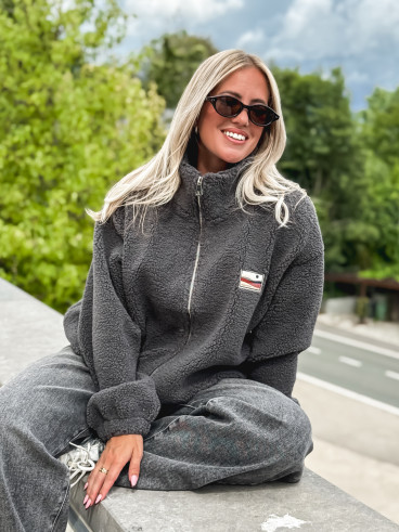Gilet teddy Lalie - Gris anthracite Gilet teddy Lalie - Gris anthracite