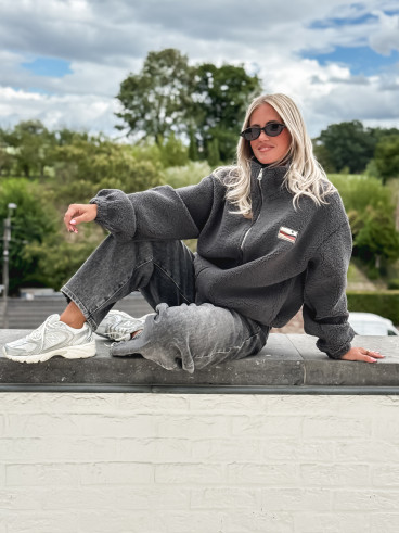 Gilet teddy Lalie - Gris anthracite Gilet teddy Lalie - Gris anthracite