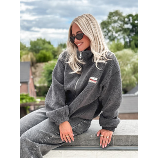 Gilet teddy Lalie - Gris anthracite