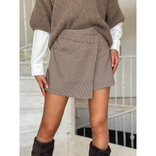 Jupe à motifs kelly - Marron