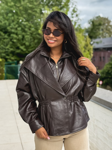 Veste en simili cuir Oséa - Chocolat Veste en simili cuir Oséa - Chocolat